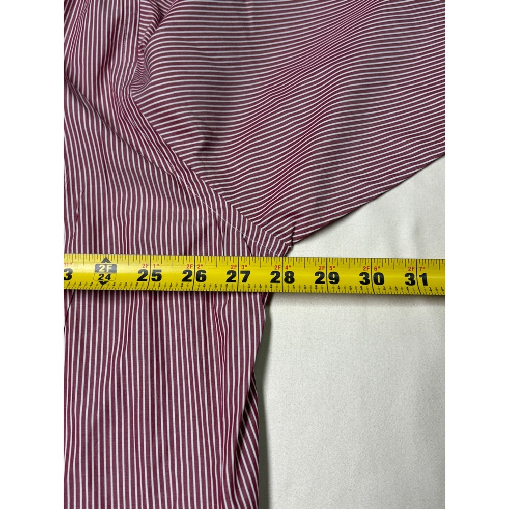 Facconable Red Stripe Button Down Shirt Men's Xl … - image 7